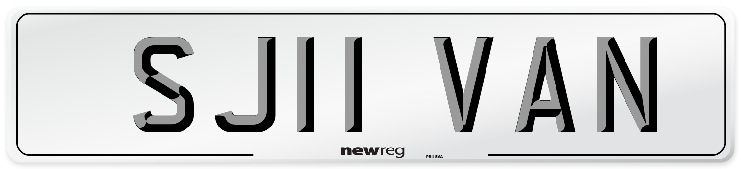 SJ11 VAN Number Plate from New Reg